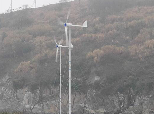 南京歐陸電氣FD5KW風(fēng)力發(fā)電機在嵊泗群島灘滸島上順利運行